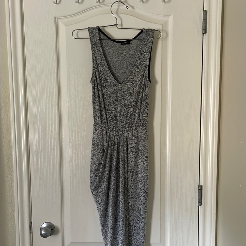 Elegant Gray Asymmetrical Sleeveless Dress